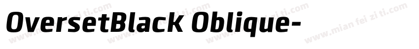 OversetBlack Oblique字体转换